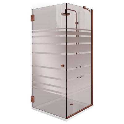 Shower enclosure with swing door #Bronze
