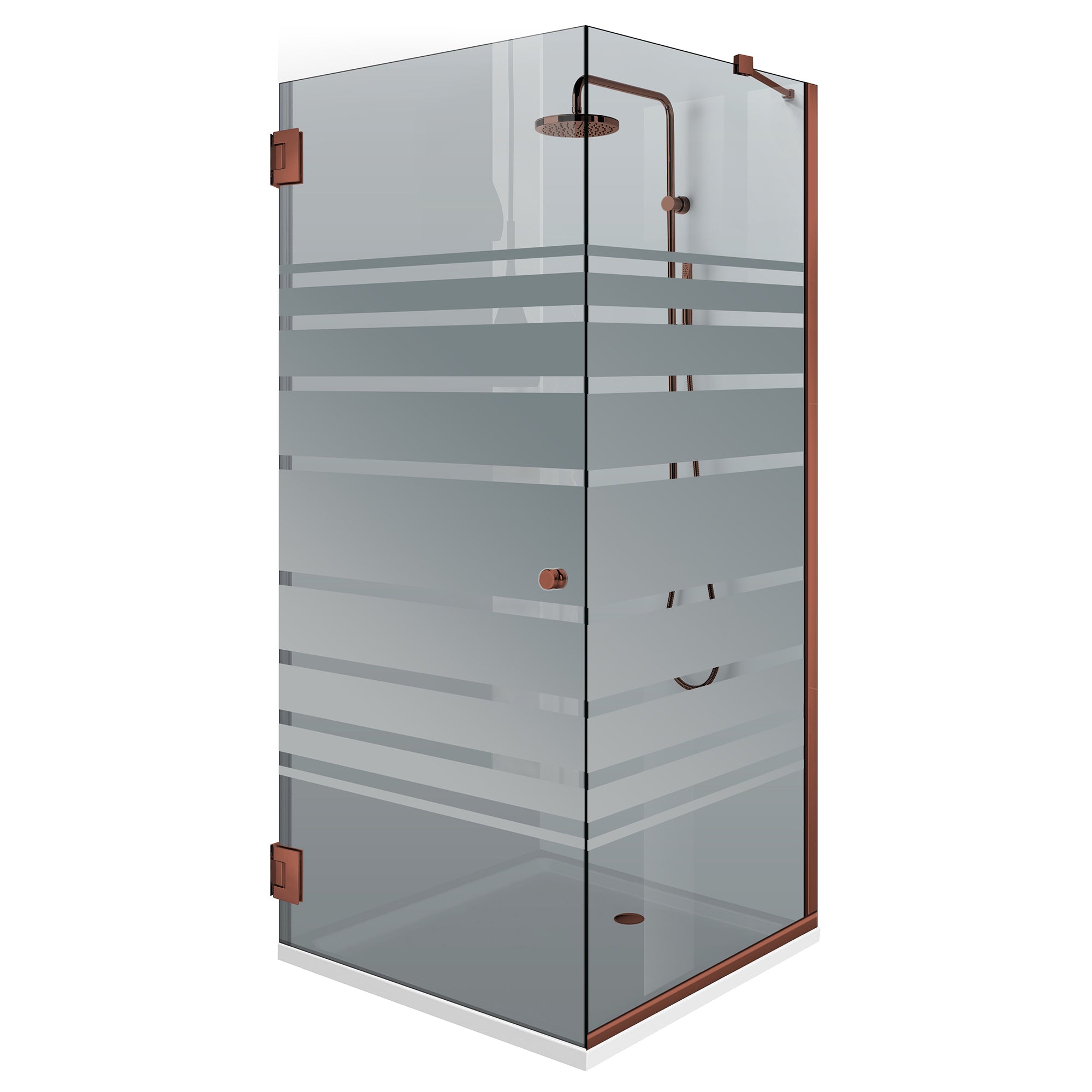 Shower enclosure with swing door #Grey