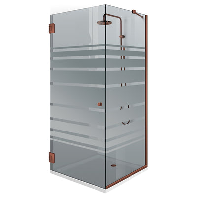 Shower enclosure with swing door #Grey