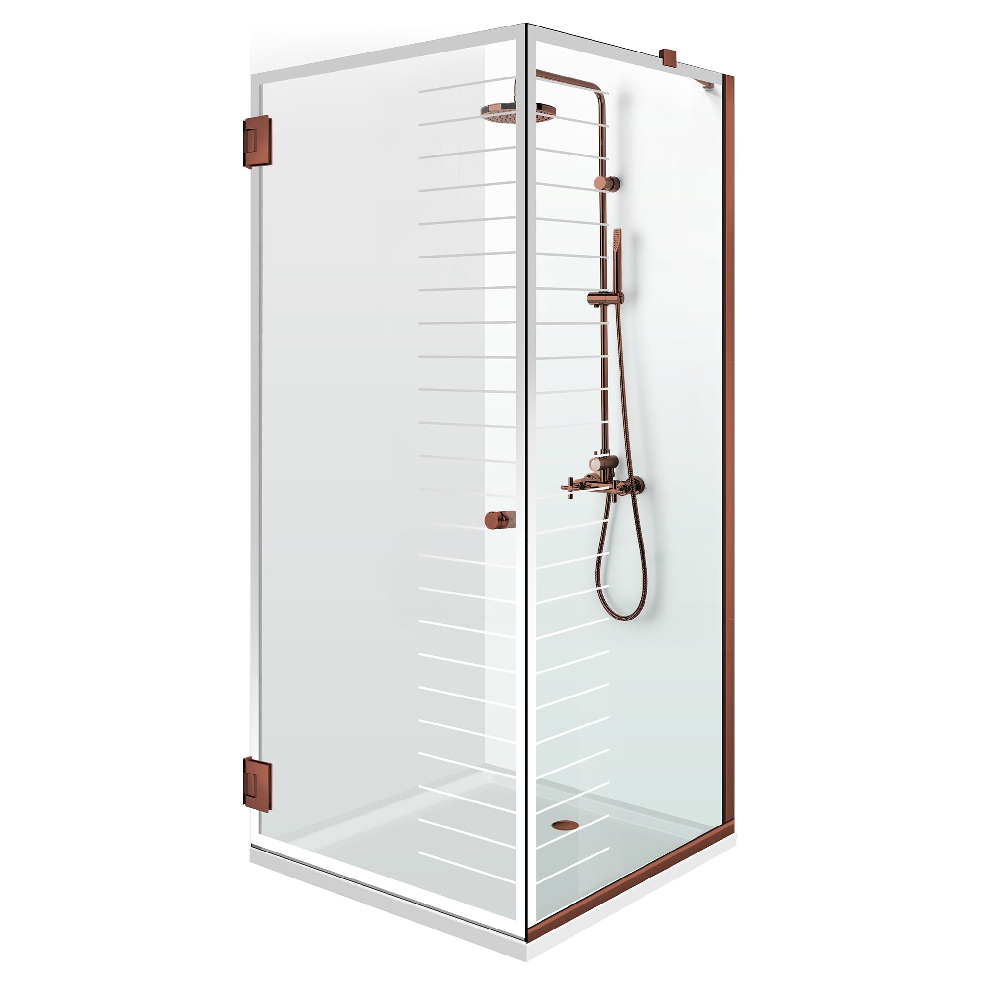 Shower enclosure with swing door #Clear