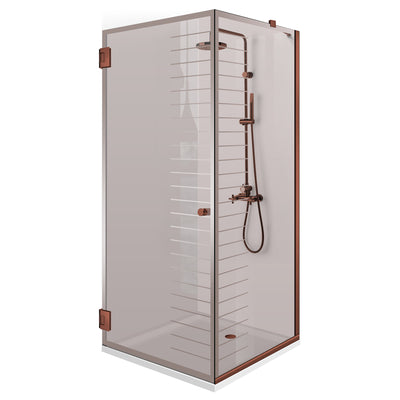 Shower enclosure with swing door #Bronze