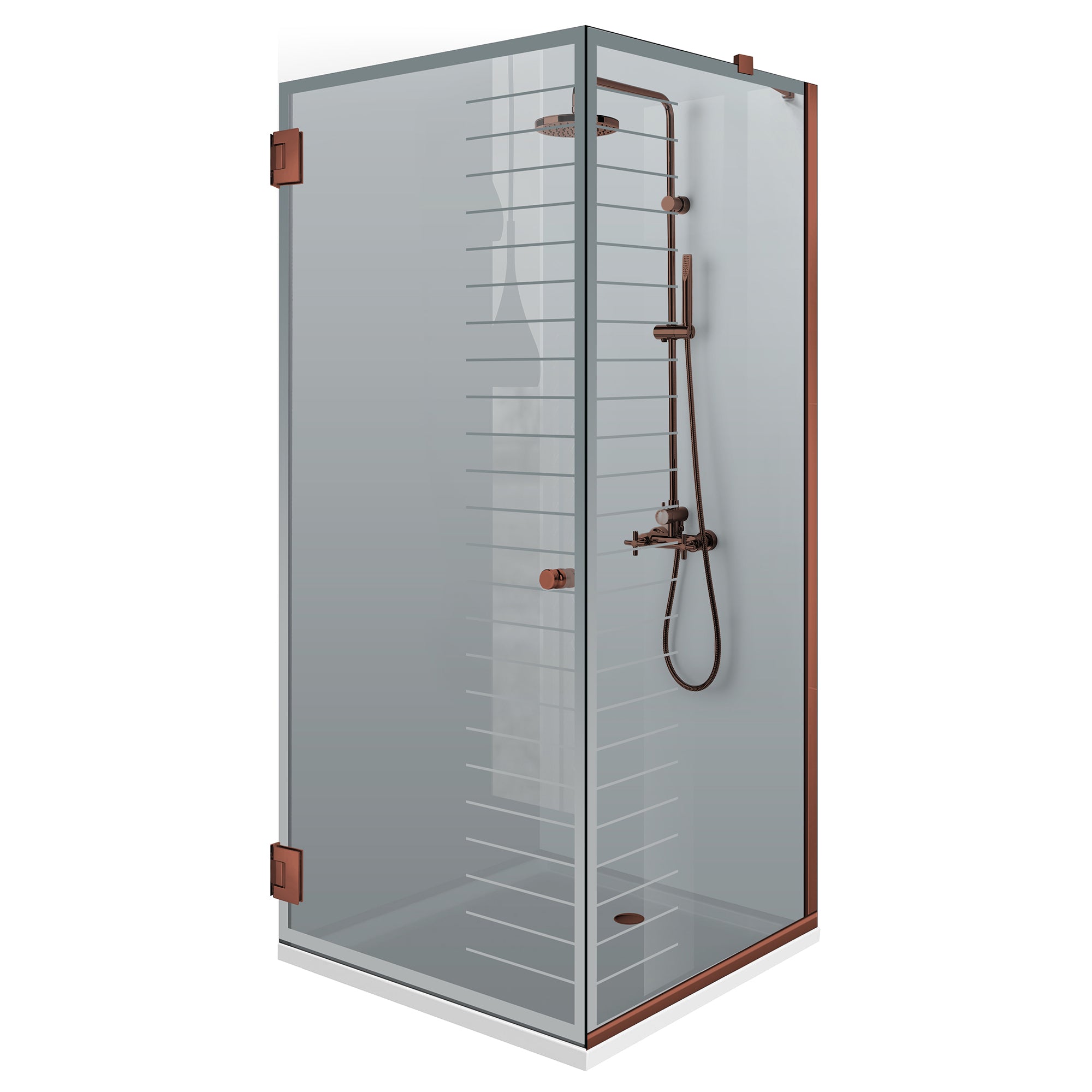 Shower enclosure with swing door #Grey
