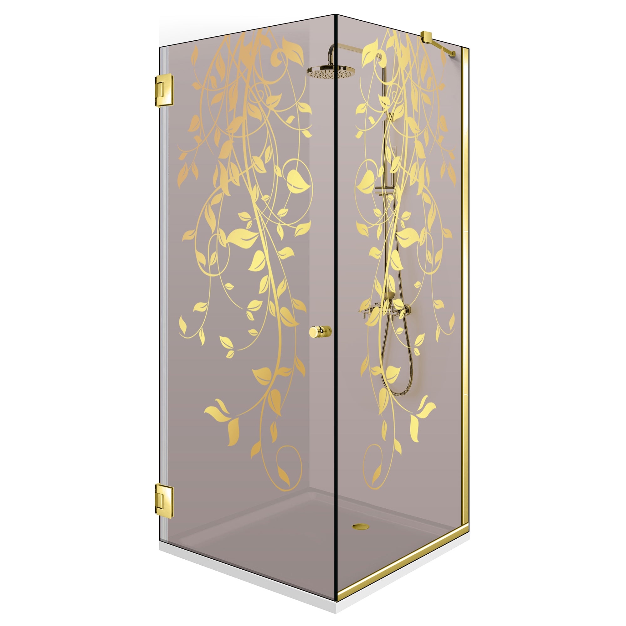 Shower enclosure with swing door #Bronze