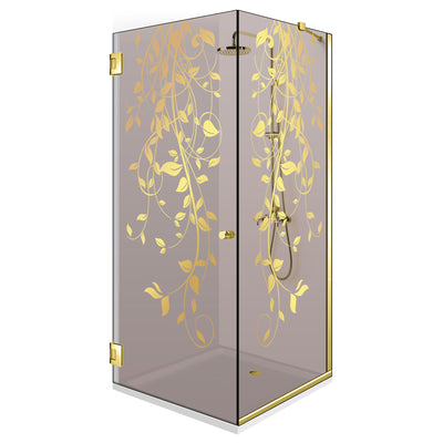 Shower enclosure with swing door #Bronze