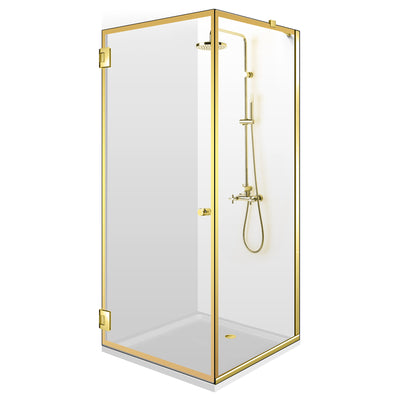 Shower enclosure with swing door #Clear