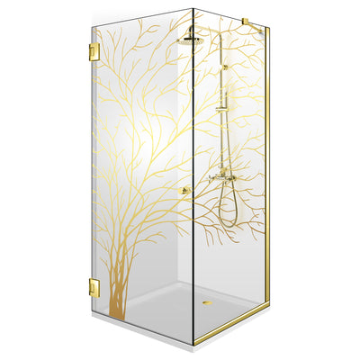 Shower enclosure with swing door #Clear