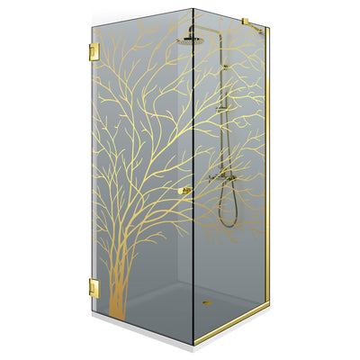 Shower enclosure with swing door #Grey