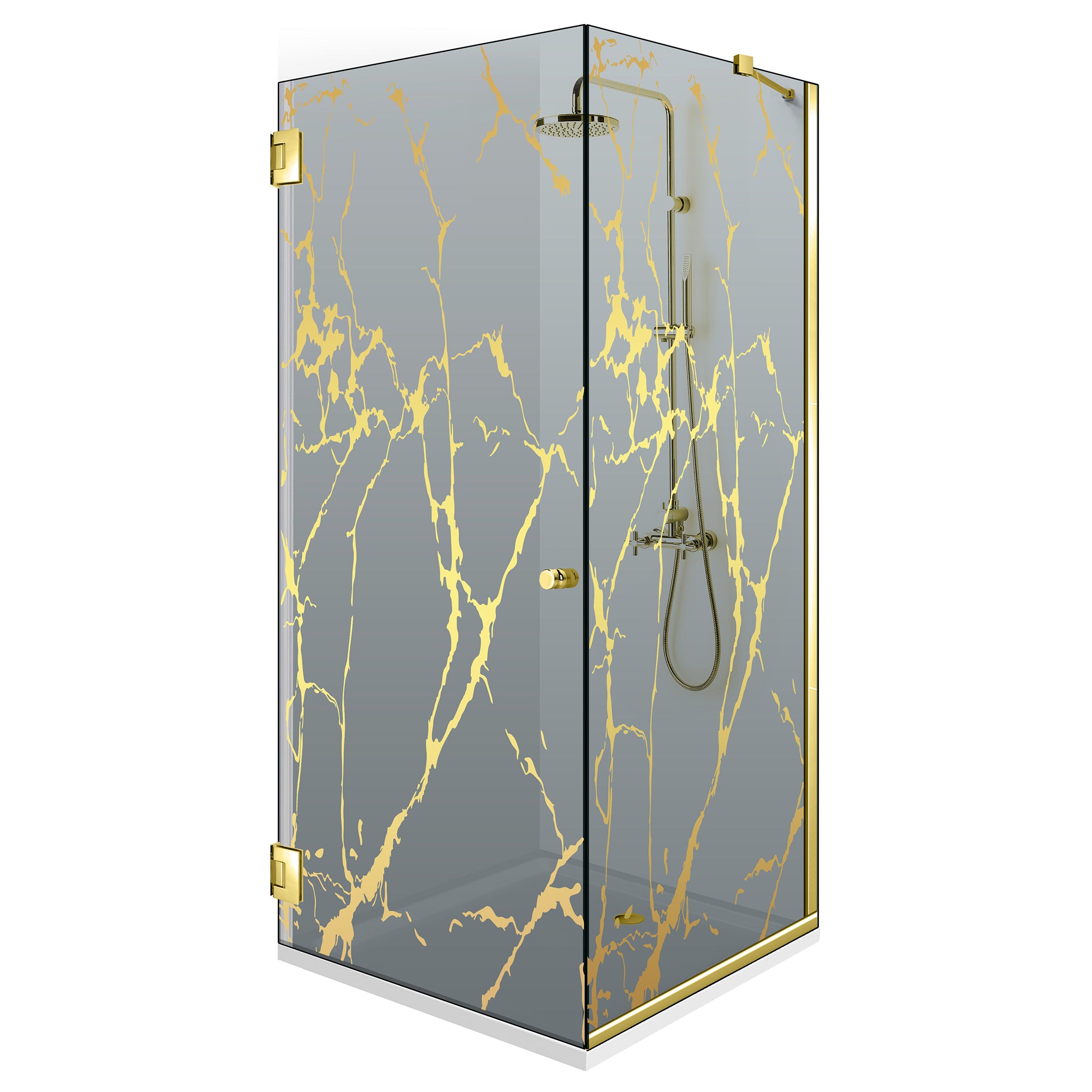 Cabina dus cu usa batanta #Gri
