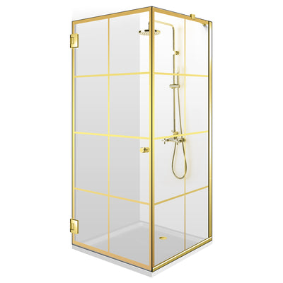 Shower enclosure with swing door #Clear