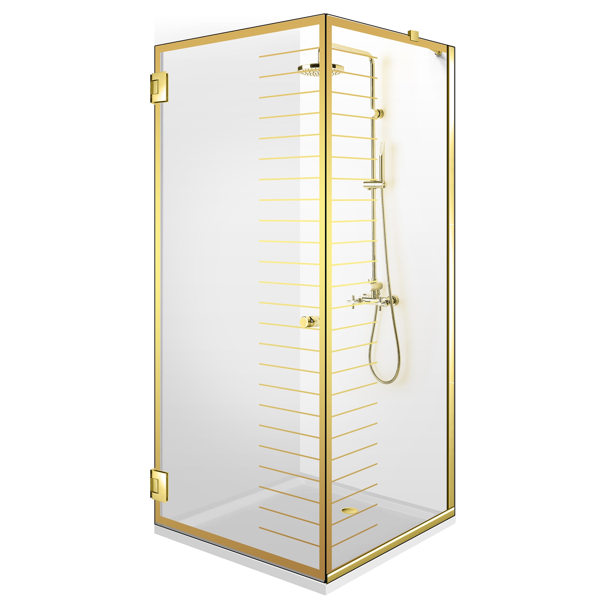 Shower enclosure with swing door #Clear