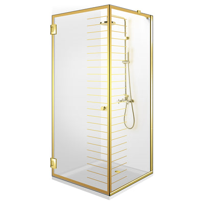 Shower enclosure with swing door #Clear