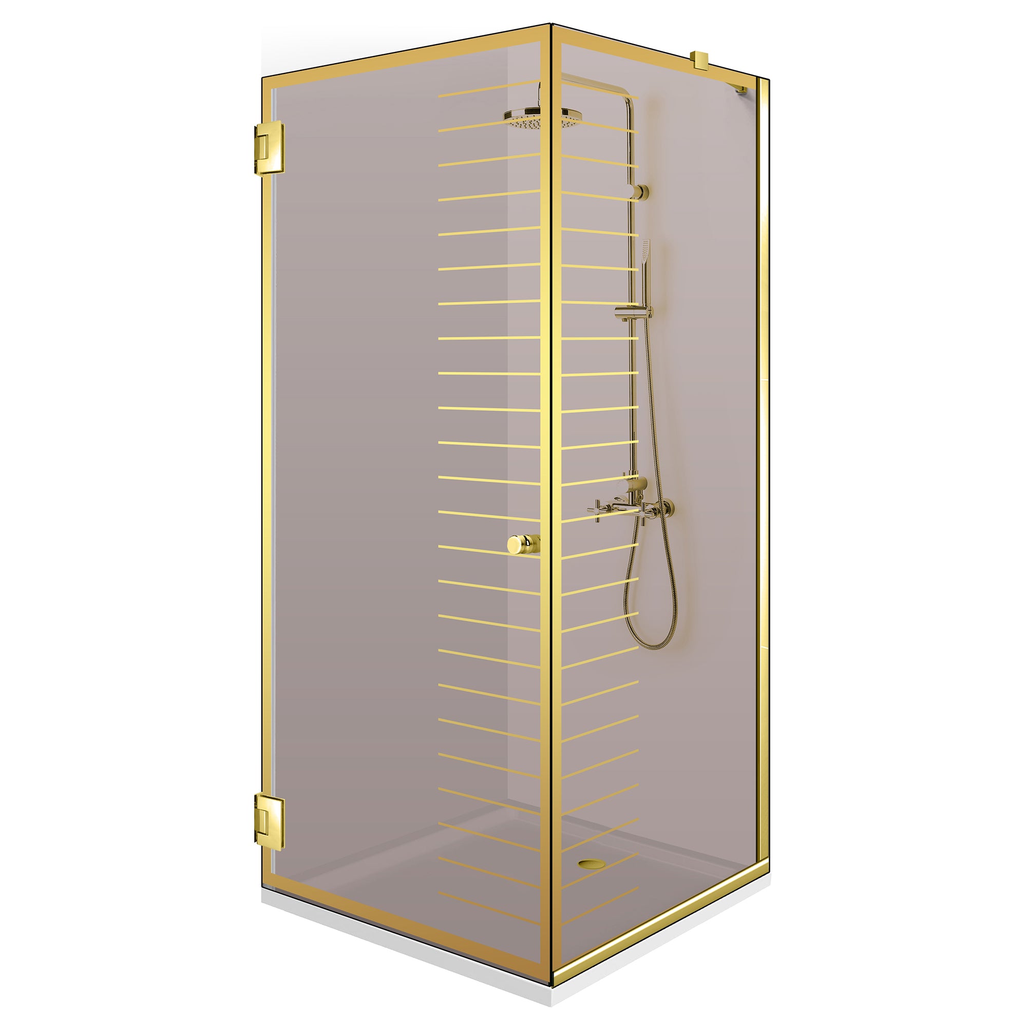 Shower enclosure with swing door #Bronze