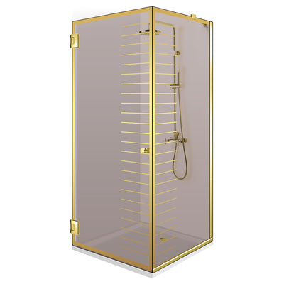 Shower enclosure with swing door #Bronze