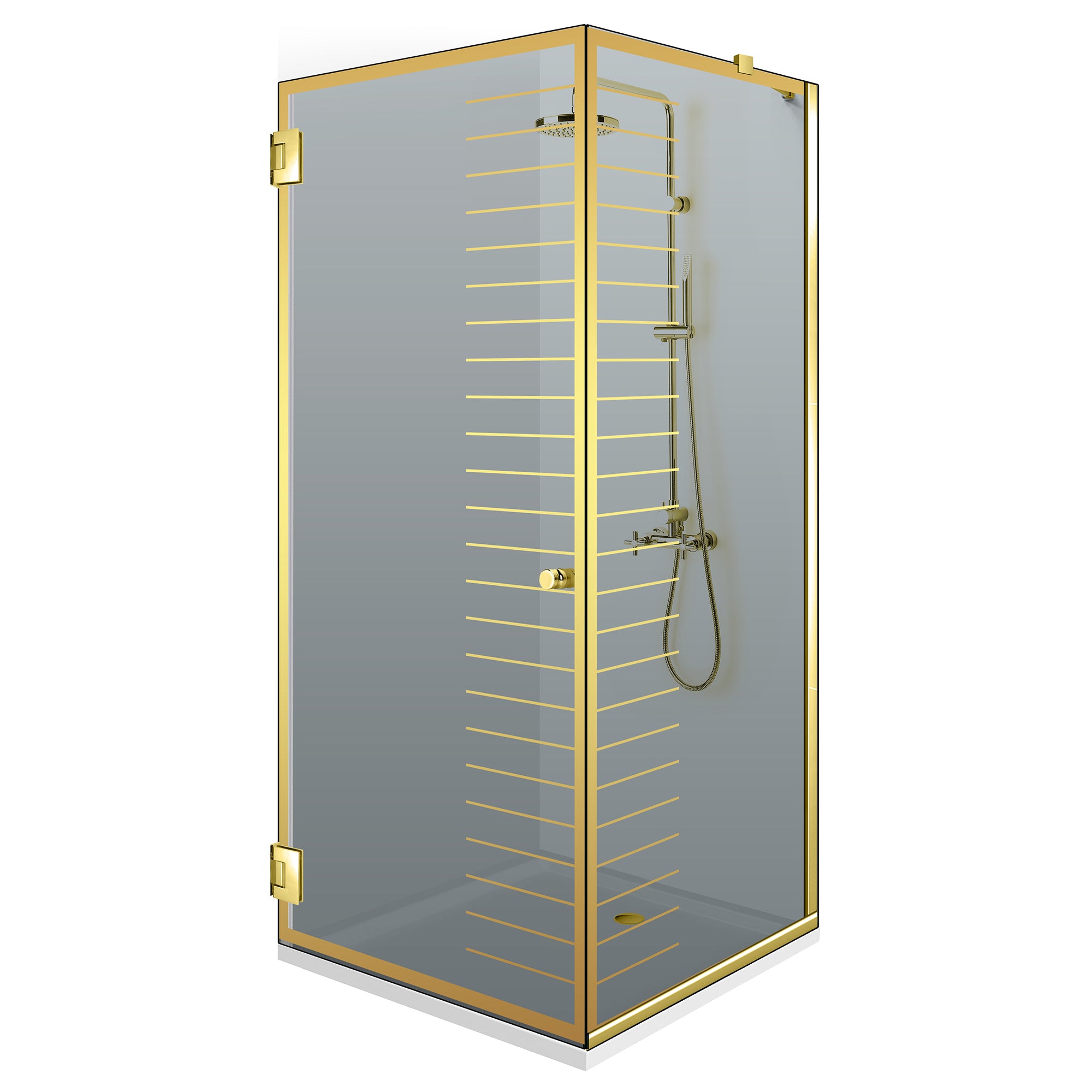 Shower enclosure with swing door #Grey