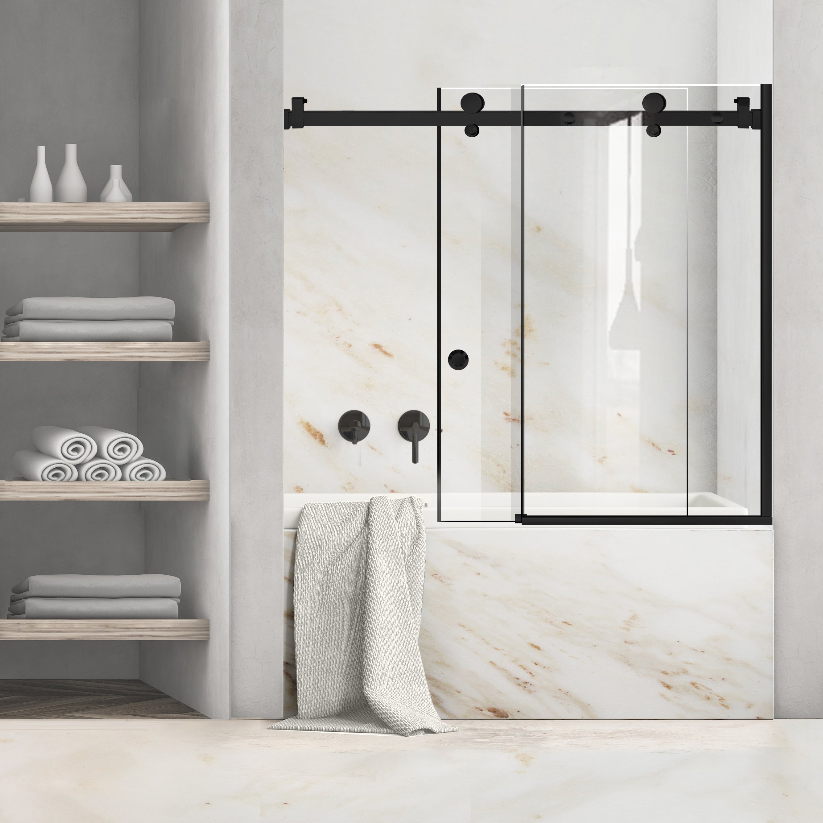 Bath screen, Bath screen Stainless steel #Clear