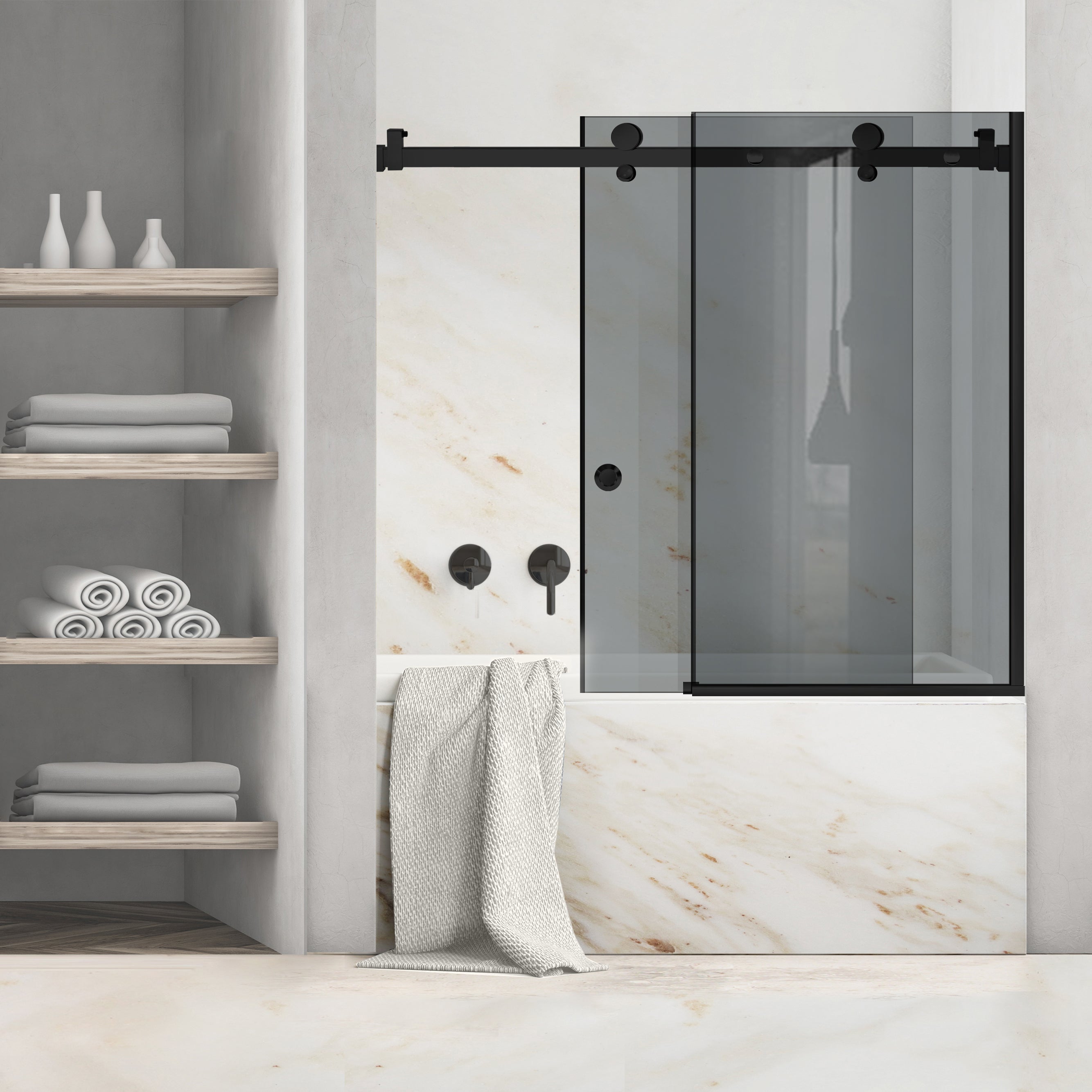 Bath screen, Bath screen Stainless steel #Grey