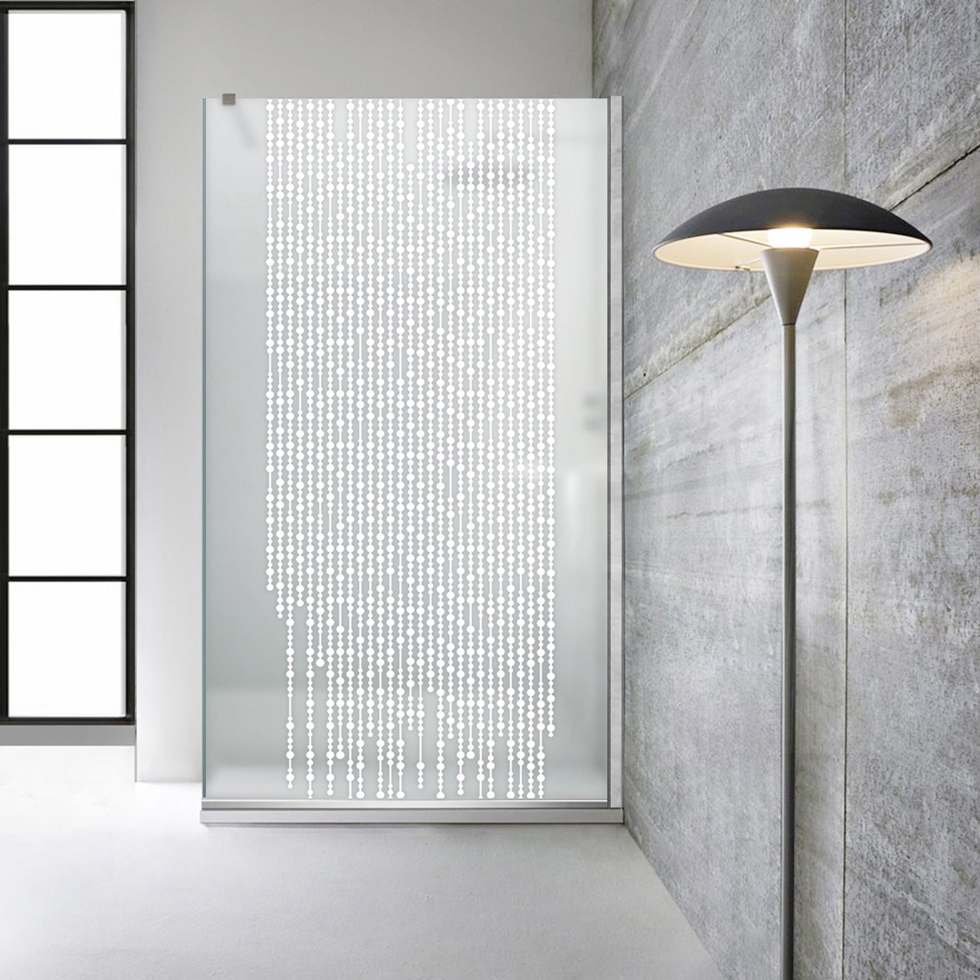 Paravan dus Walk-in, Perete dus  Inox, #Mata