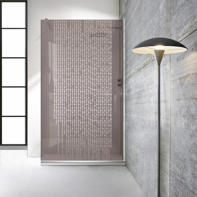 Paravan dus Walk-in, Perete dus Inox, #Bronz