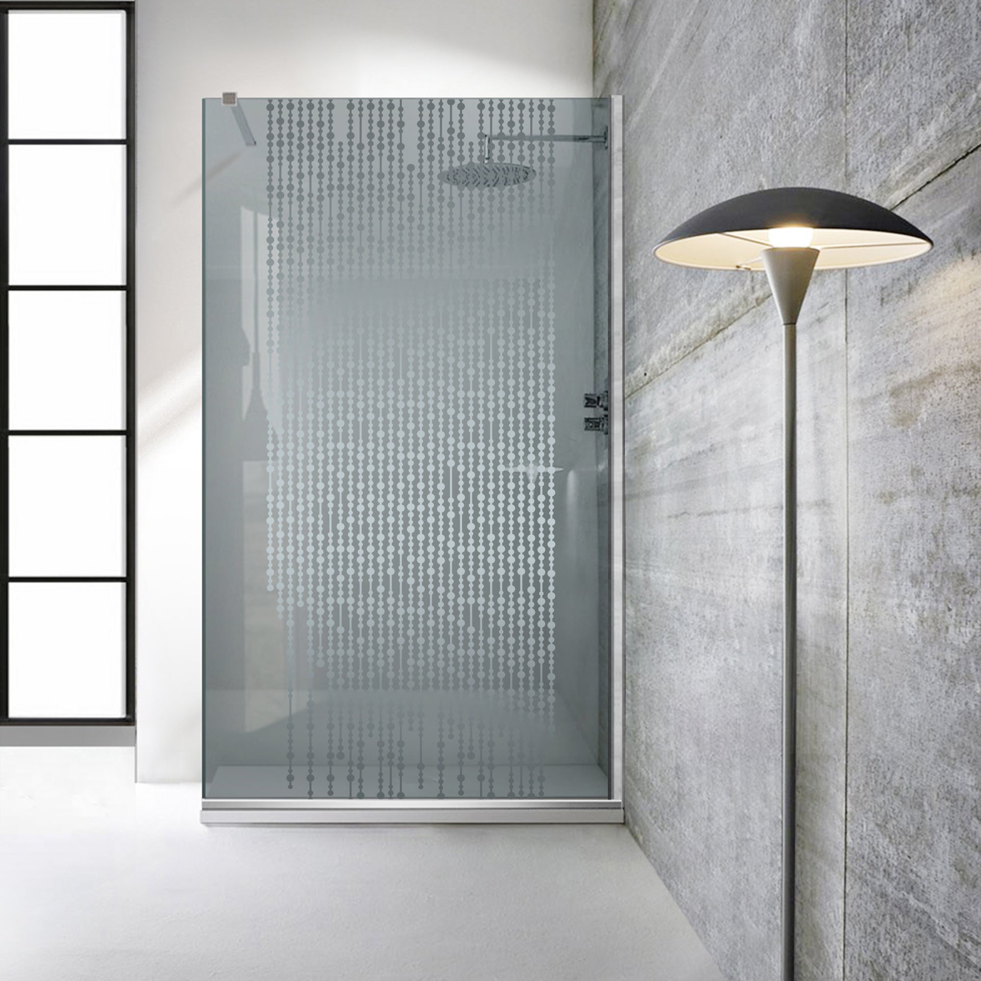 Paravan dus Walk-in, Perete dus  Inox, #Gri