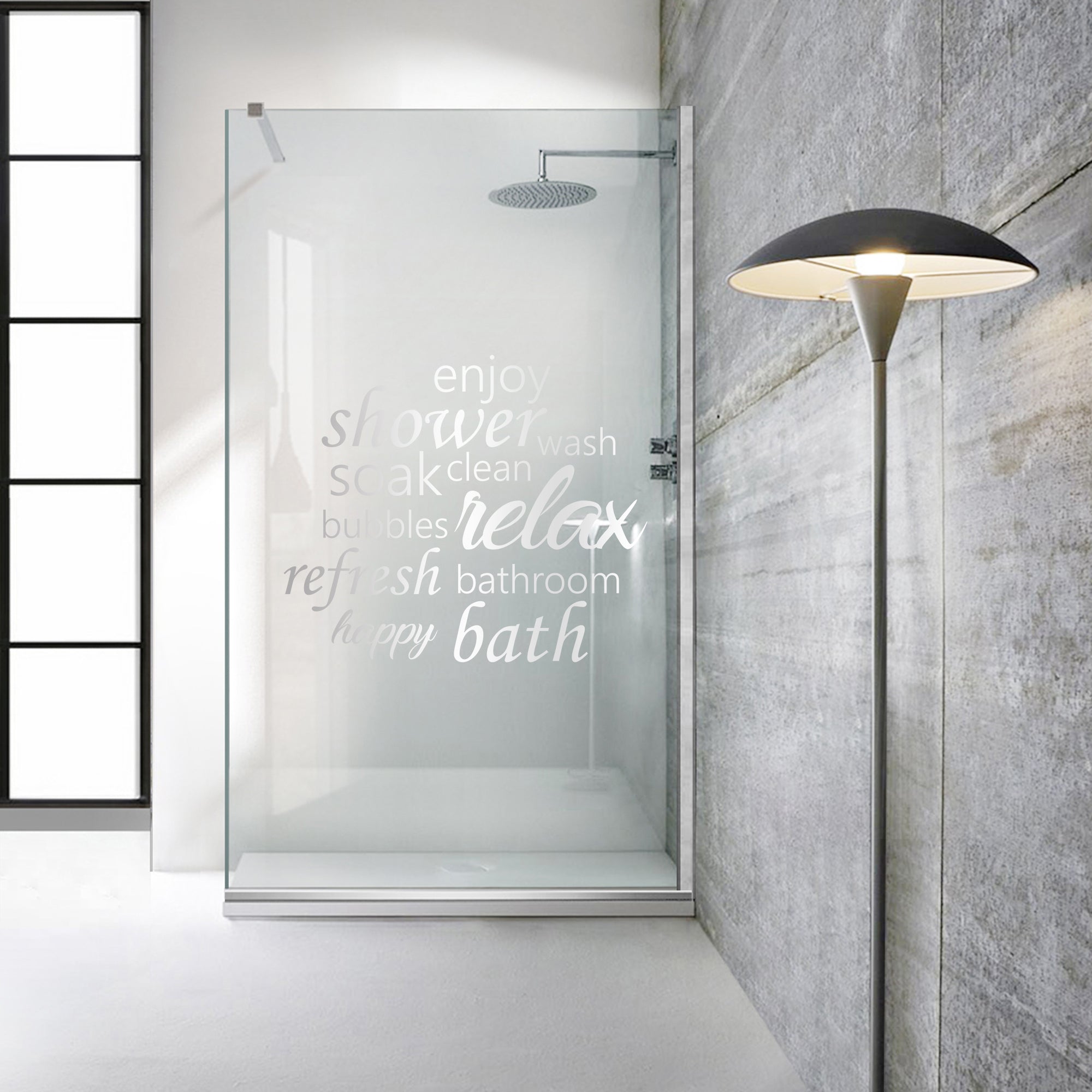 Paravan dus Walk-in, Perete dus  Inox, #Clara