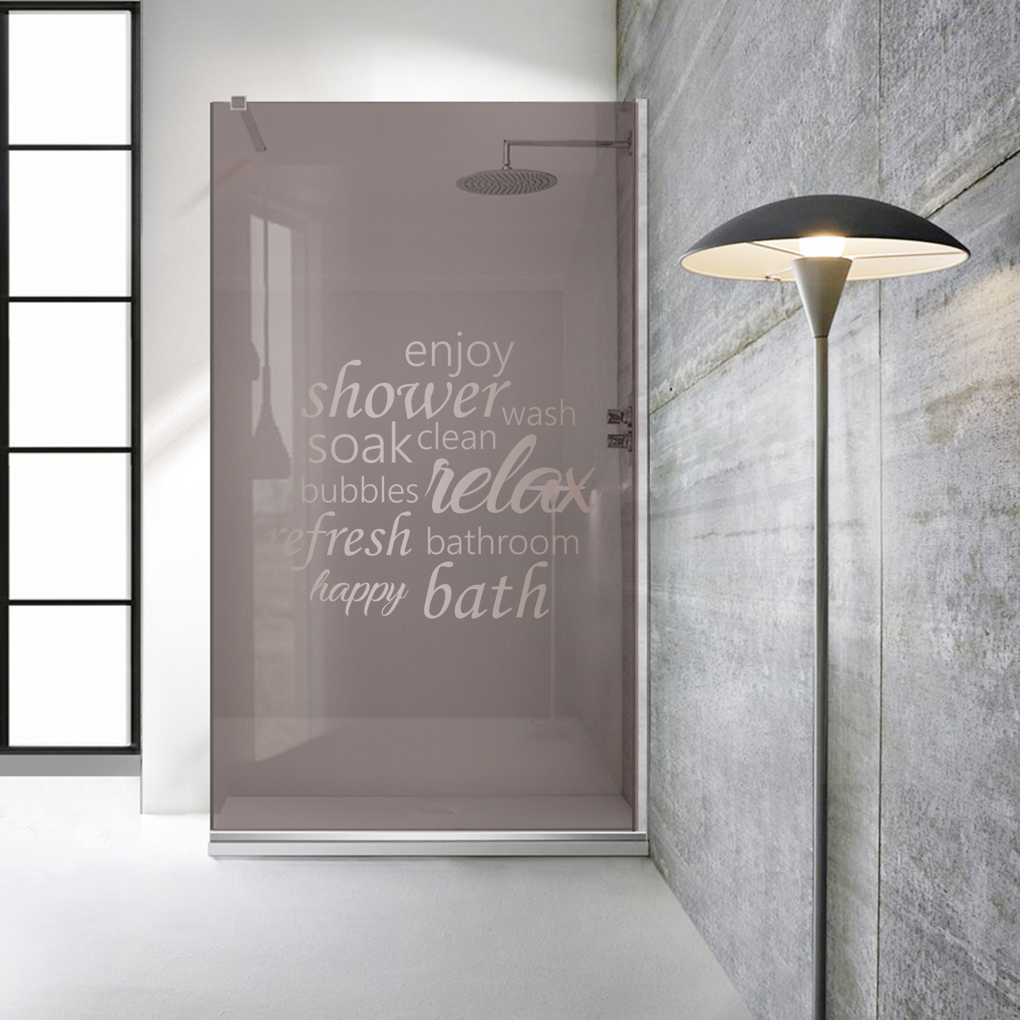 Paravan dus Walk-in, Perete dus Inox, #Bronz