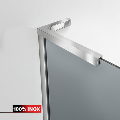 Shower Screens Walk-in, Shower wall Stainless steel, #Grey #Szürke